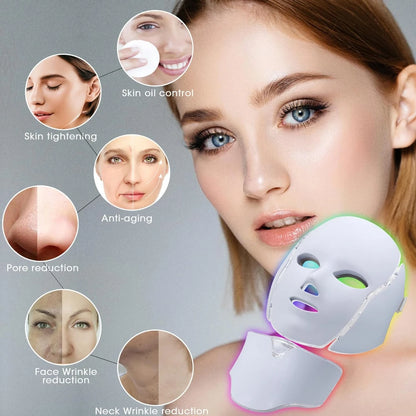 LED light therapy face mask in use benefits 