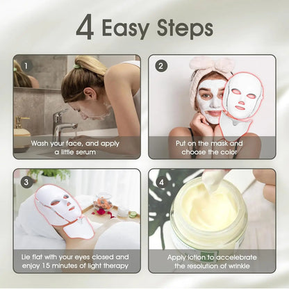 LED light therapy face mask how to use